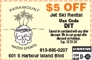 Special Coupon Offer for Paramount Water Sports
