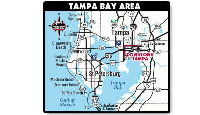 Tampa Bay Florida Area Map